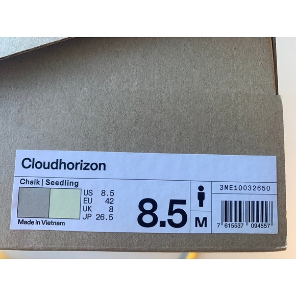 ON Cloudhorizon Chalk Seedling Men\'s Running‎ Shoes Size 8.5